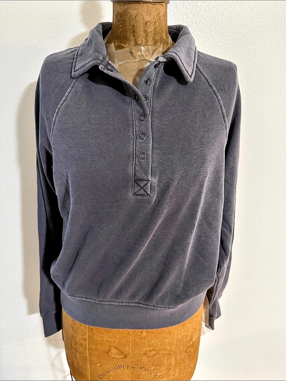 Thread & Supply Gray Collared Pullover NWT Size S